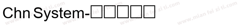 Chn System字体转换